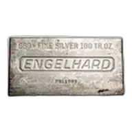 100 oz Silver Bar - Engelhard (Struck, CSRCO Stamp)