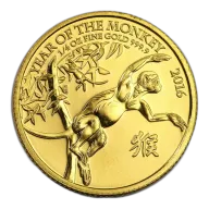 Great Britain Quarter Ounce Gold 2016 Year of the Monkey