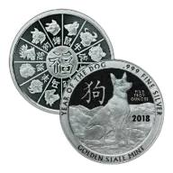 5 oz Year of the Dog Silver Round
