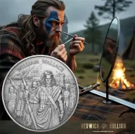 Silvertowne Mint 1oz Legendary Warrior William Wallace Silver Round in Capsule (1oz)
