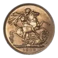 1908 Gold Sovereign Edward VII Perth