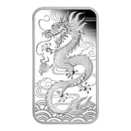 1 oz .999 Fine Silver - 2018 $1 Australian Dragon Bar (Secondary Market)