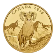 1 oz 99.999% Pure Gold Coin - Bighorn Sheep