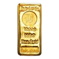1 kg Cast Gold Bar Baird & Co. - Pre-Owned