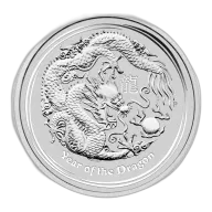 2012 1Kg Perth Mint Lunar Silver Dragon Coin Series 2