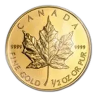 1996 Canada 1/2 oz Gold Maple Leaf BU