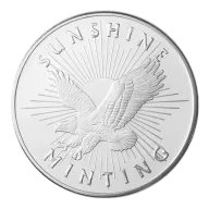 1 OZ SILVER ROUND SUNSHINE