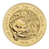Pre-Owned 2026 UK Tudor Beasts Queen's Lion 1oz Gold Coin