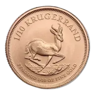 1/10 oz South African Mint Krugerrand Gold Coin