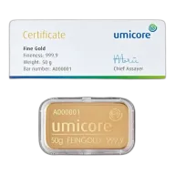 50g Umicore Gold Bar