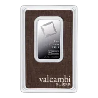 1 oz Platinum Bar - Valcambi (Carded)
