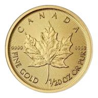 Canada 1/20 Oz Gold Maple Leaf (Random Year)