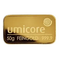 50 Gram Umicore Gold Bar