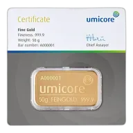 50g Umicore Gold Bar