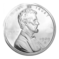 5 oz Golden State Mint Silver Round Lincoln Cent Design .999 Fine
