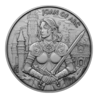 Silver Legendary Warrior Joan of Arc Round 1oz