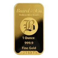 1oz Gold Minted Bar Baird & Co