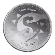 2020 $5 Equilibrium 1oz .999 Silver BU Coin