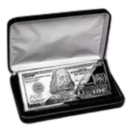 4 oz Silver Bar - 2024 $100 Bill (w/Box & COA)