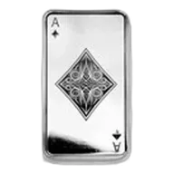 10 oz Silver Bar - Ace of Diamonds