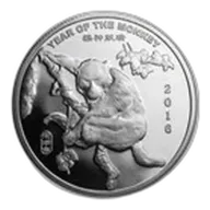 1 oz Silver Round - APMEX (2016 Year of the Monkey)
