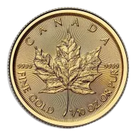 2026 1/10 oz Canadian .9999 Fine Gold Maple Leaf Coin BU