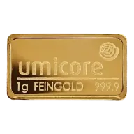 1 Gram Umicore Minted Gold Bar