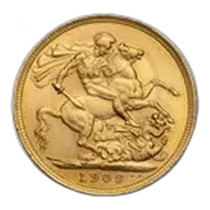 1909-M Australia Gold Sovereign Edward VII BU