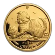 2000 Isle of Man 1 oz Gold Scottish Fold Cat BU