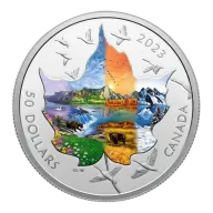 3 oz 2023 $50 Canadian Collage: Four Seasons - Pure Silver Coin