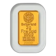2 Gram Argor-Heraeus Gold Bar (In Assay)