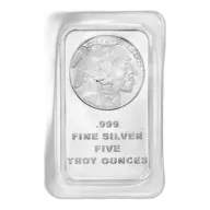 5 oz Silver Towne Mint Buffalo Silver Bar - Pre-Owned