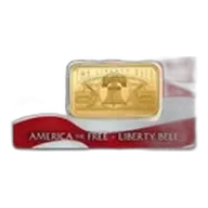 1 oz Gold Bar - PAMP America the Free Liberty Bell (Assay)