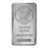100 oz Sunshine Mint Silver Bar
