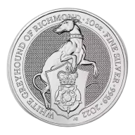2022 10 oz Silver Queen's Beasts The White Greyhound