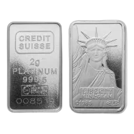 2 Gram Credit Suisse Liberty Platinum Bar