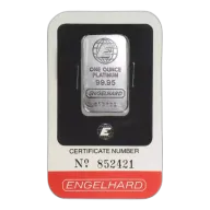 1oz Carded Engelhard Eagle/E Design Platinum Bar