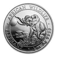 2016 Somalia 1 oz Silver Elephant BU
