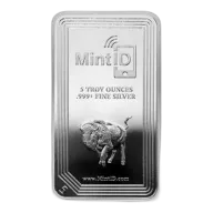 5 oz MintID Buffalo Silver Bar (AES-128 Encrypted)