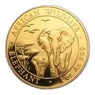 2015 Somalia 1 oz Gold African Elephant BU