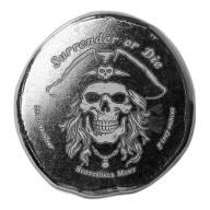 5oz Surrender or Die Pirate Skull Button Round