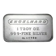 1oz Engelhard Silver Bar (Elongated Logo Hallmarked Back)