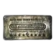 100 oz Silver Bar - U.S. Assay Office (Poured)