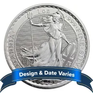 U.K. 2 Pound Silver Britannia .999 1 oz Random Date
