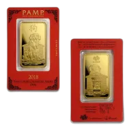 PAMP 100 Gram Gold Lunar Dog Bar