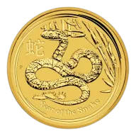 2013 1/2oz Australian Perth Mint Gold Lunar II: Year of the Snake