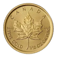 0.1 oz Canadian Maple Leaf gold