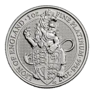 2017 1 oz Queen's Beast Platinum Coin - The Lion of England