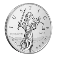 2022 1 oz Gibraltar Lady Justice Silver Coin