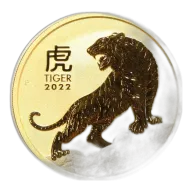2022 Australia 2 oz Gold Lunar Tiger BU (Series III)